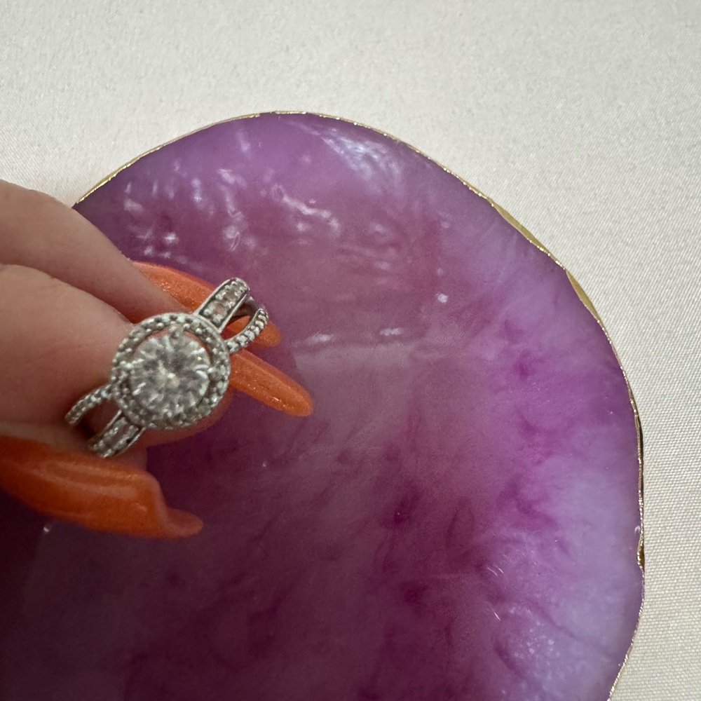 Sterling silver promise ring.